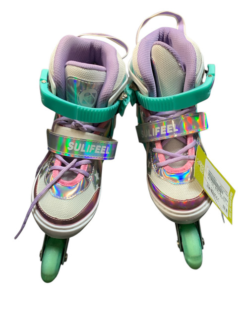 Vist Large View of Product Image Which is Used SULIFEEL SPORT ADJ 13-3 Junior Rec Fitness Skates White Adjustable