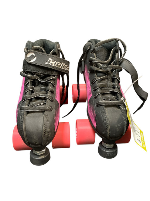 Vist Large View of Product Image Which is Used JACKSON RAVE SNAP SZ6 Junior Roller Quad Skates Black Junior 06