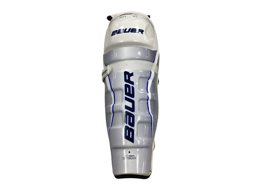 Vist Large View of Product Image Which is Used Bauer CHALLENGER Senior Shin Guards White 15"