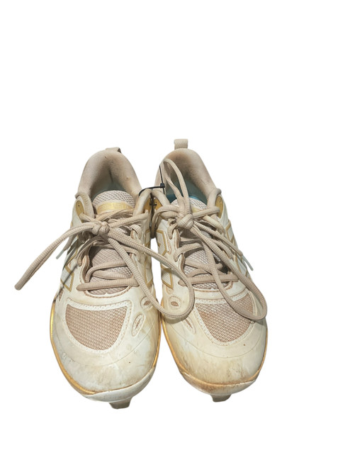 Vist Large View of Product Image Which is Used New Balance BASEBALL CLEAT BB/SB Cleats White Senior 7