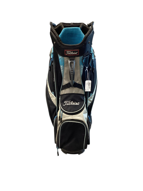 Vist Large View of Product Image Which is Used Titleist GOLF BAG Womens Cart Bag Black And Sky Blue
