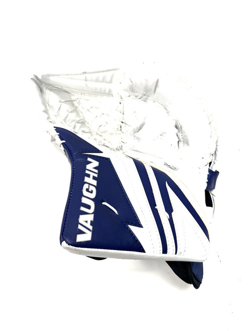 Vist Large View of Product Image Which is Used Vaughn SLR4 INT CATCHER Inter Goalie Catcher White And Royal Blue
