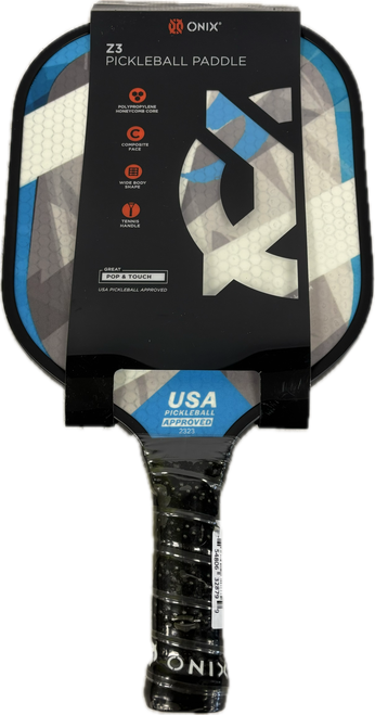Vist Large View of Product Image Which is Used Onix Z3 Pickleball Racquet Royal Blue