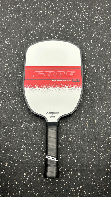Vist Large View of Product Image Which is Used JOOLA GRAF CHAMPION 12MM Pickleball Racquet White