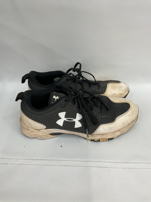 Vist Large View of Product Image Which is Used Under Armour TURF SHOES BB/SB Cleats Black And White Senior 11