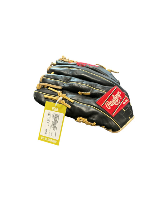 Vist Large View of Product Image Which is Used Rawlings GG ELITE BB/SB Glove RH Throw Black And Copper 12 3/4"