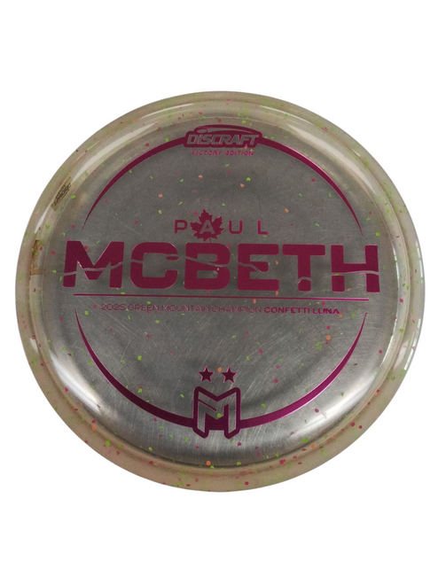 Vist Large View of Product Image Which is New Discraft 2025 MCBETH CONFETTI LUNA Disc Golf Putter White 173g