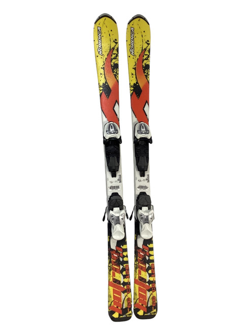 Vist Large View of Product Image Which is Used Nordica HOTROD Boys DH Ski/Binding White 120 cm