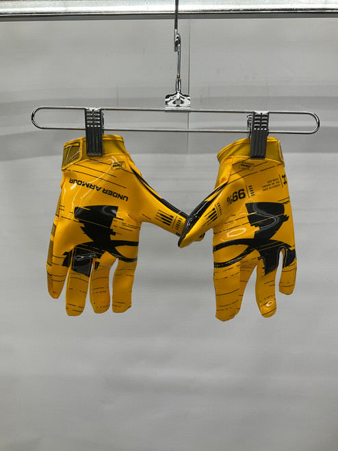 Vist Large View of Product Image Which is Used Under Armour FOOTBALL GLOVES FB Gloves Gold LG