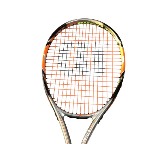 Vist Large View of Product Image Which is Used Wilson HYPERION POWER 7 Adult Tennis Racquet Orange 4 3/8"