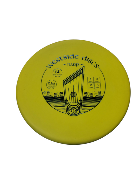 Vist Large View of Product Image Which is Used Westside HARP BT MEDIUM Disc Golf Putter Yellow