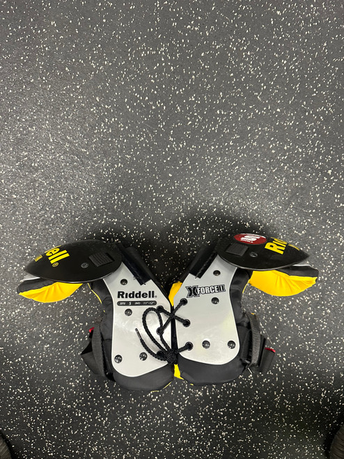 Vist Large View of Product Image Which is Used Riddell XFORCE II FB Shoulder Pads Black SM