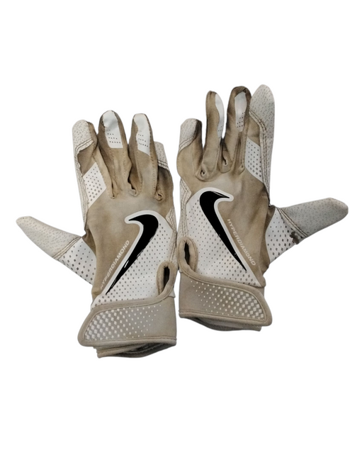 Vist Large View of Product Image Which is Used Nike BB/SB Batting Gloves White SM
