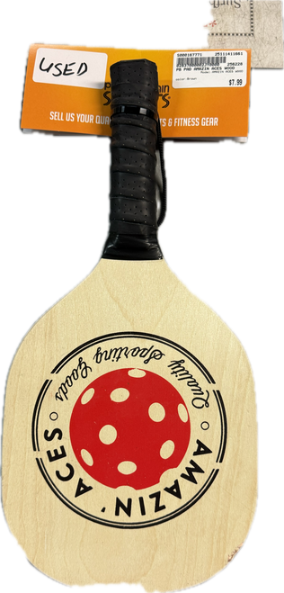 Vist Large View of Product Image Which is Used AMAZIN ACES WOOD Pickleball Racquet Brown