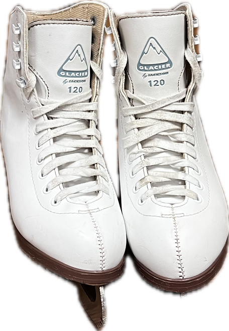 Vist Large View of Product Image Which is Used Jackson GLACIER 120 Girls Figure Skate White Junior 05