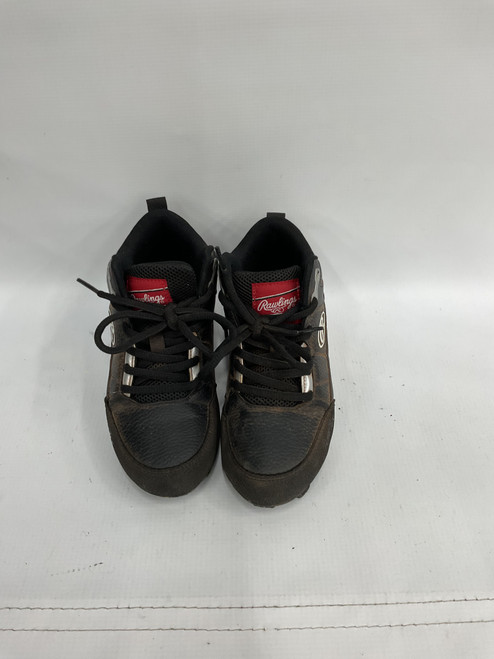 Vist Large View of Product Image Which is Used Rawlings COOLFLO BB/SB Cleats Black Junior 02