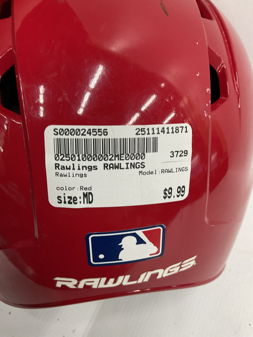 Vist Large View of Product Image Which is Used Rawlings RAWLINGS Batting Helmet No Mask Red MD
