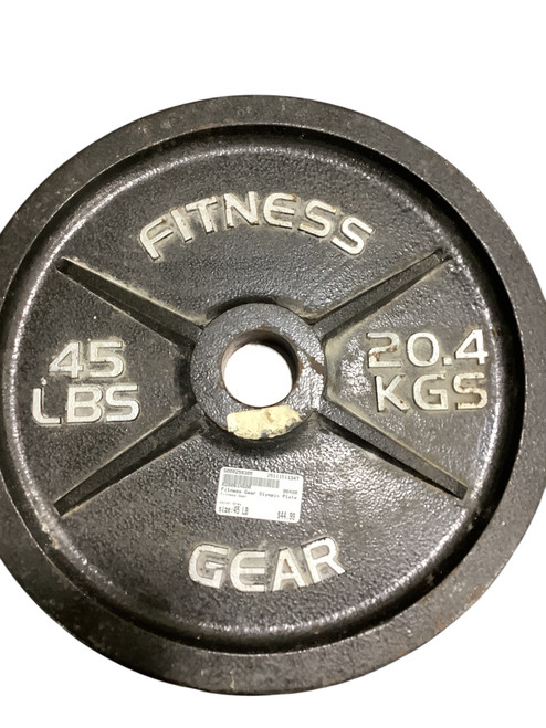 Vist Large View of Product Image Which is Used Fitness Gear Olympic Plate (Each) Grey 45 lb