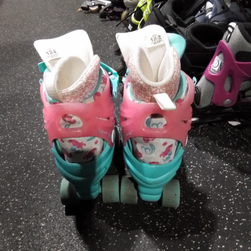Vist Large View of Product Image Which is Used RollerDerby MERMAID Junior Roller Quad Skates Pink Adjustable