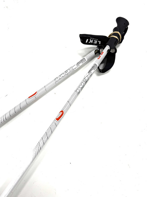 Vist Large View of Product Image Which is Used LEKI 5.0 Mens DH Ski Pole White 115 cm / 46 in