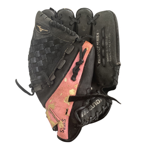 Vist Large View of Product Image Which is Used Mizuno PROSPECT RH Throw Fastpitch Gloves Black 11"