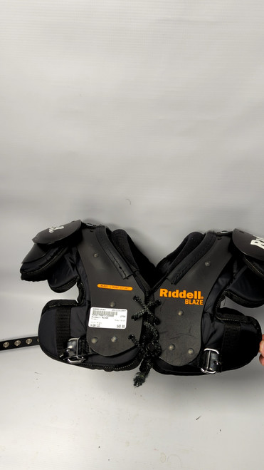 Vist Large View of Product Image Which is Used Riddell BLAZE FB Shoulder Pads Black LG