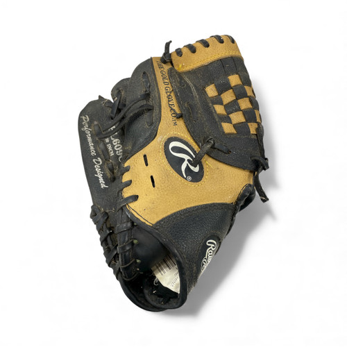 Vist Large View of Product Image Which is Used Rawlings PL609C BB/SB Glove LH Throw Black 10"