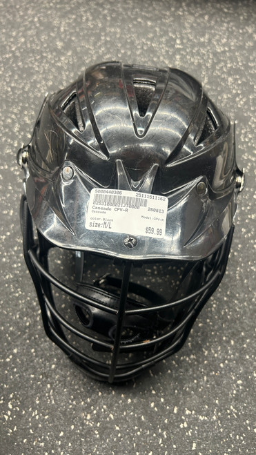 Vist Large View of Product Image Which is Used Cascade CPV-R Lacrosse Helmet Black M/L