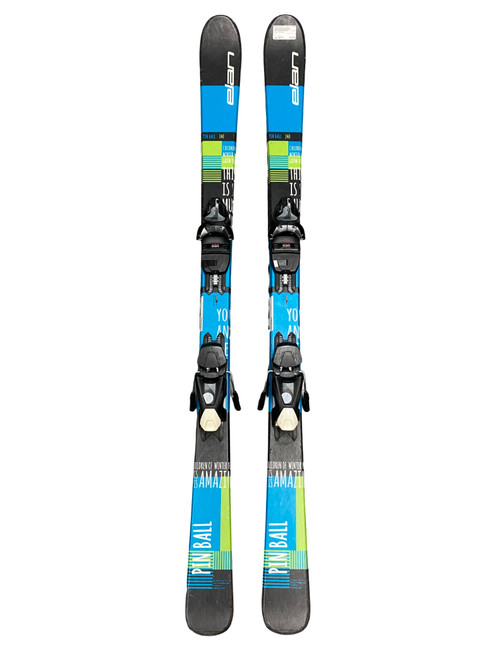 Vist Large View of Product Image Which is Used Elan PIN BALL Boys DH Ski/Binding Black 140 cm