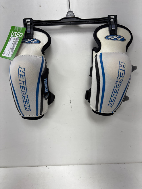 Vist Large View of Product Image Which is Used Hespeler ROGUE Junior Elbow Pads LG
