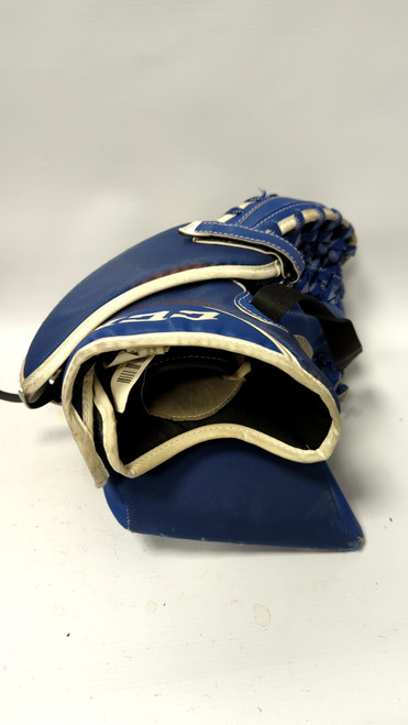 Vist Large View of Product Image Which is Used CCM AXIS 1.5 GOALIE CATCH Junior Goalie Catcher Royal Blue And White