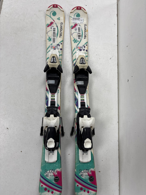 Vist Large View of Product Image Which is Used Tecno Pro SWEETY Girls DH Ski/Binding White 90 cm