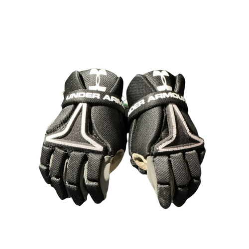 Vist Large View of Product Image Which is Used Under Armour YTH M UNDER ARMOR GLOVES Lacrosse Gloves Junior Black MD