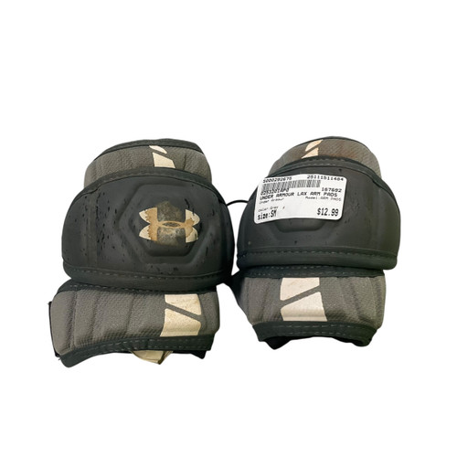 Vist Large View of Product Image Which is Used Under Armour ARM PADS Lacrosse Arm Pads/Guards Grey SM