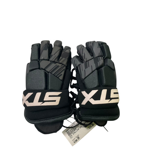 Vist Large View of Product Image Which is Used STX STALLION Lacrosse Gloves Junior Black SM