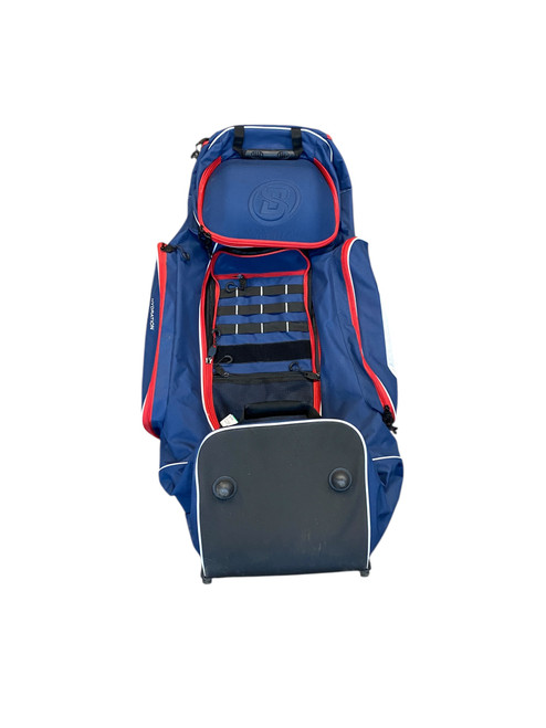 Vist Large View of Product Image Which is Used Wiffle Ball PLAYER BAG BB/SB Player Wheeled Bag Navy Blue