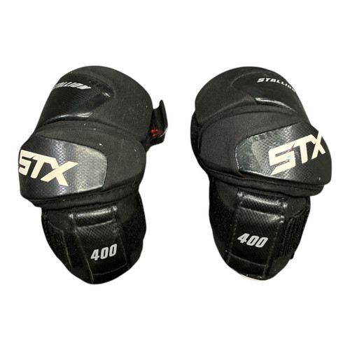 Vist Large View of Product Image Which is Used STX STALLION 400 Lacrosse Arm Pads/Guards Black XS