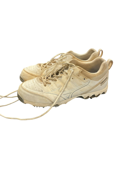 Vist Large View of Product Image Which is Used Mizuno SOFTBALL CLEATS BB/SB Cleats White Youth 09.0