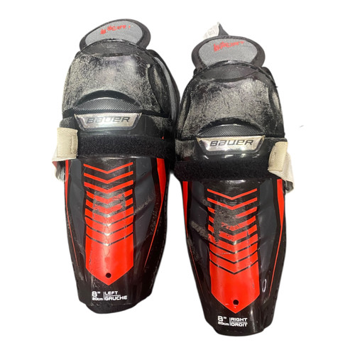 Vist Large View of Product Image Which is Used Bauer LIL SPORT SG Youth Shin Guards Black 8"