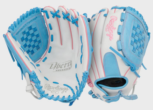 Vist Large View of Product Image Which is New Rawlings LIBERTY ADVANCED RH Throw Fastpitch Gloves None 12"