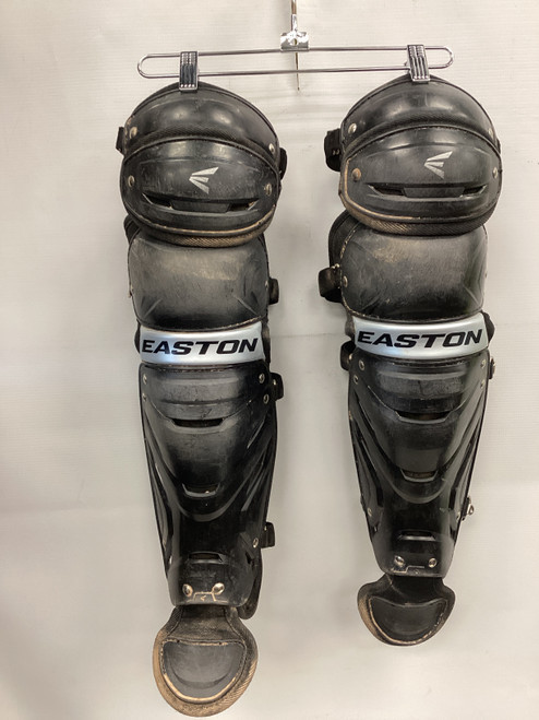 Vist Large View of Product Image Which is Used Easton GAMETIME SHINS Catchers Leg Guards Black Youth