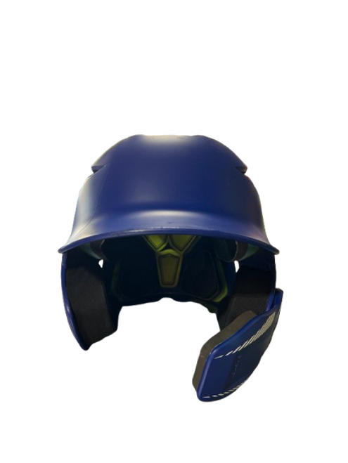 Vist Large View of Product Image Which is Used EASTON ELITE MAX W/ JAW GUARD Batting Helmet No Mask Navy Blue M/L