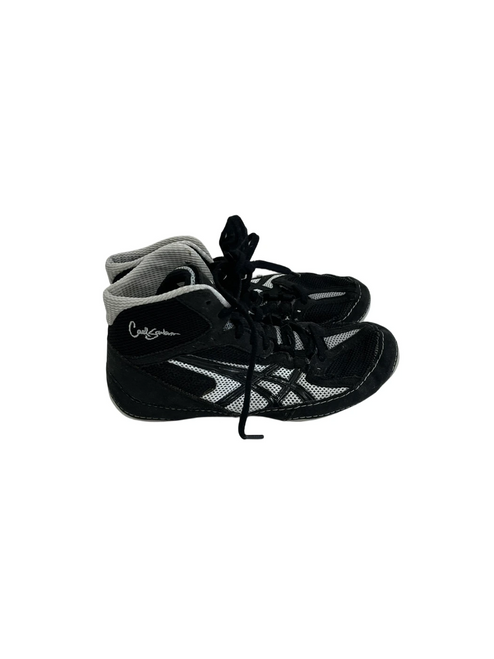 Vist Large View of Product Image Which is Used Asics Matflex Jr 4 Wrestling Shoes Black
