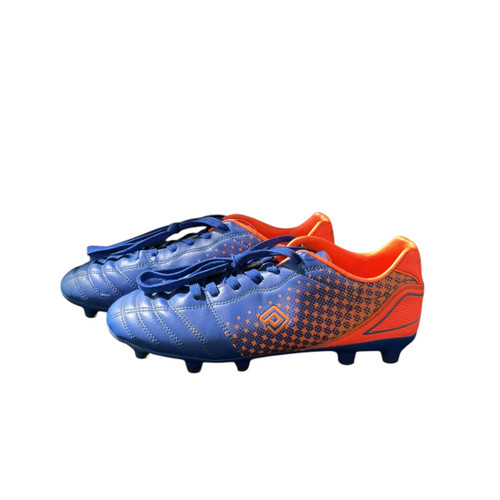 Vist Large View of Product Image Which is Used Dream Pairs Soccer Cleats Navy Blue And Orange Senior 7.5