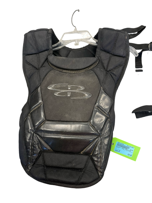 Vist Large View of Product Image Which is Used BoomBah CHEST PROTECTOR Catchers Chest Protector Black Junior