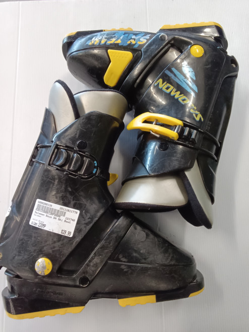 Vist Large View of Product Image Which is Used Salomon Boys DH Ski Boot Black 220 MP - J04 - W05