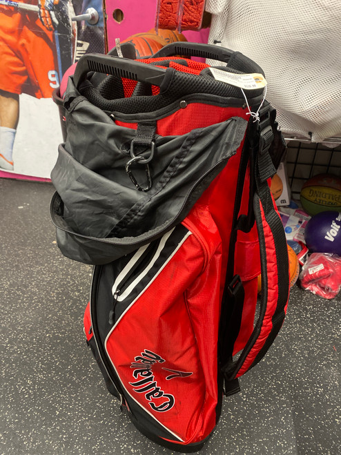 Vist Large View of Product Image Which is Used Callaway X-SERIES Mens Cart Bag Black And Red