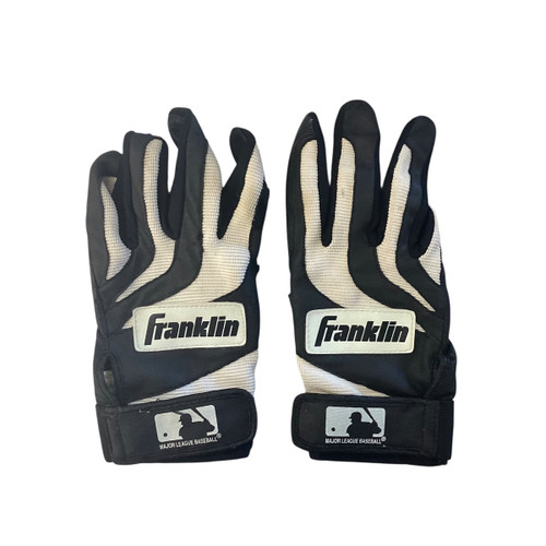Vist Large View of Product Image Which is Used Franklin BB/SB Batting Gloves Black SM