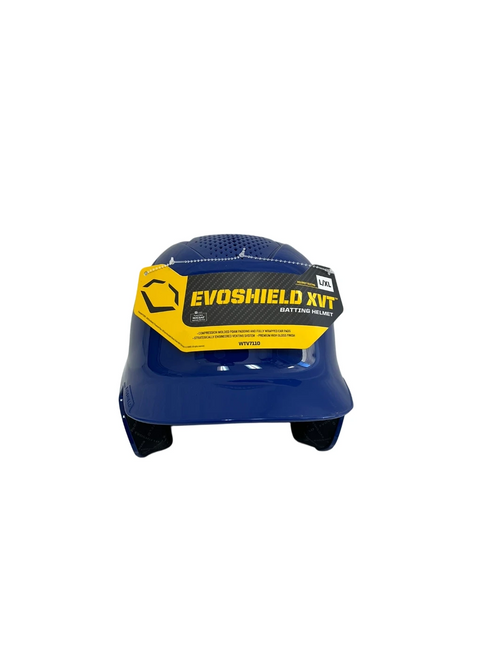 Vist Large View of Product Image Which is New Evoshield XVT L/XL Royal Blue Batting Helmet