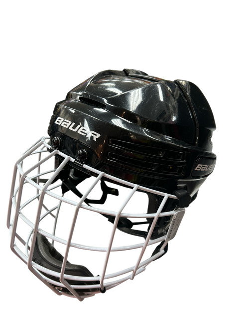 Vist Large View of Product Image Which is Used Bauer REAKT 75 COMBO MD Helmet Cage Combo Black MD